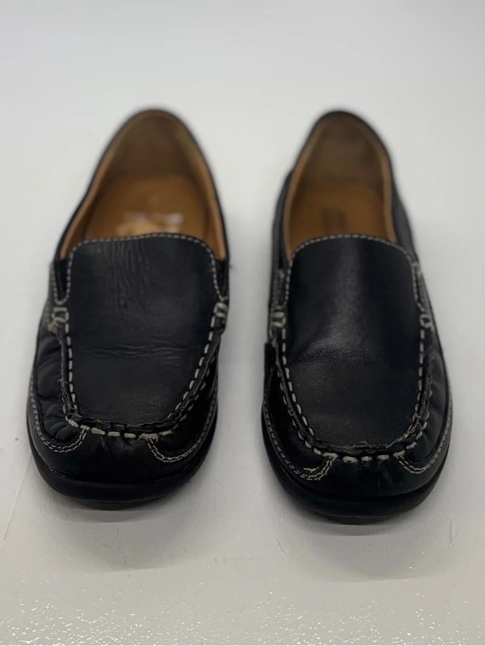 Johnston & Murphy Boys Leather Penny Loafers Black Size 13M Dress Shoes EUC